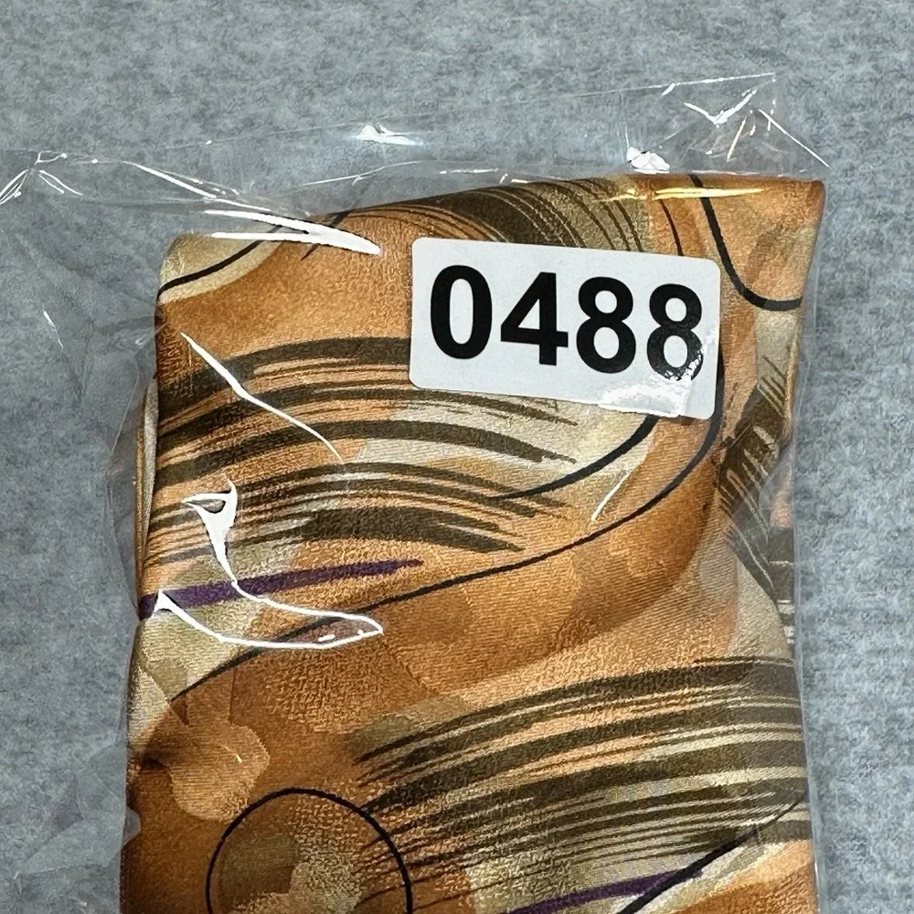 J Garcia Necktie‎ Tie Abstract Peach Gold Silk Duckworm Alarm Limited Edition